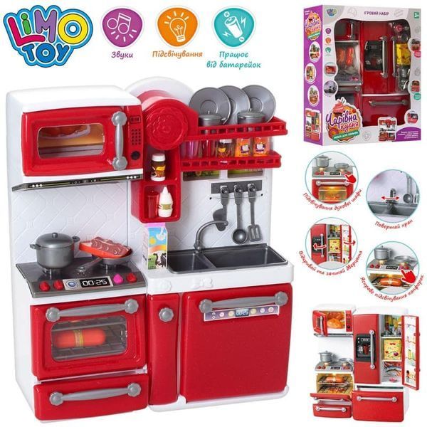 Мебель для куклы барби&nbsp;Кухня (2 вида) с холодильником или мойкой -  Limo Toy 66080  - изображение