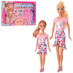 Defa 8447 - Кукла с дочкой и набором одежды