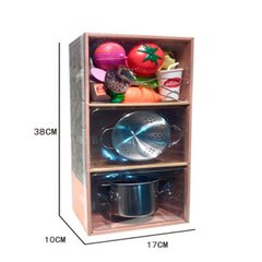 Игрушечная посудка    - фото Набор: игрушечная кастрюля и друшлаг с продуктами