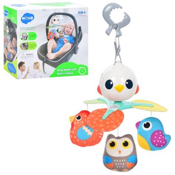 HOLA E995A - Карусель Мобіль на коляску для немовлят - з іграшками у вигляді пташок
