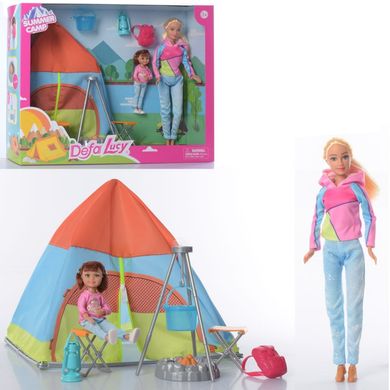 Фото товара - Набор кукол - Поход с палаткой и костром | 2 куклы, Defa 8474