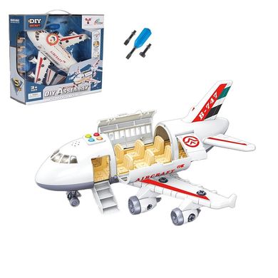 Фото товара - Пассажирский самолет - 2 в 1 - игрушка і конструктор на шурупах,  YW9089