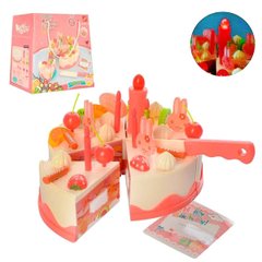 Игрушечные наборы продуктов - фото Детский игровой Торт на липучках со свечкой, 889-146