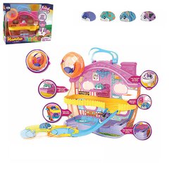 Фото товара - Вилла для веселого игрушечного хомячка (Hamster) с элементами трека, домик с двумя этажами,  Y001