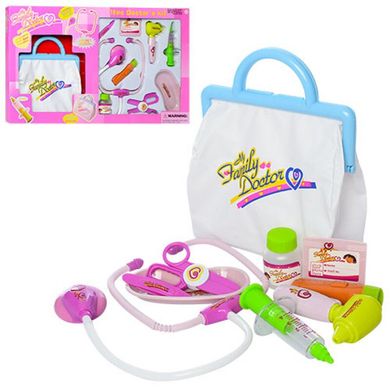 Фото товару Дитячий ігровий набір Доктора в сумочці, інструменти, 9 предметів, звук, світло, 9921C,  9921C