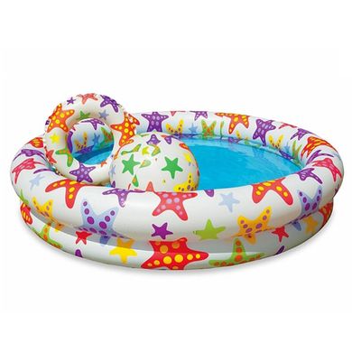 Фото товара - Детский круглый надувной бассейн - 3 в 1, со звездочками, Besteway 59460