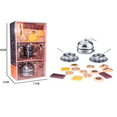 Фото товару Іграшковий чайний сервіз з металевим посудом,  YH2018-2B