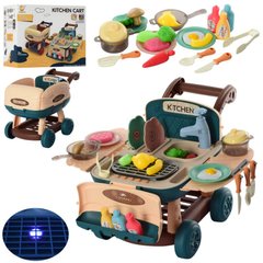 Детские Кухни  - фото Игровой набор мини кухня - гриль на колесиках, и механической мойкой