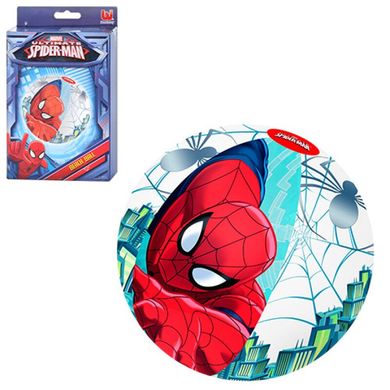 Фото товару Надувний м 'яч діаметром 51 см Людина павук, Спайдермен, пляжний або ігровий м' яч, 98002, Besteway 98002