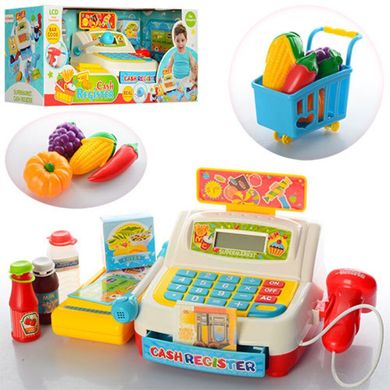 Фото товару Ігровий набір Супермаркет з іграшковою касою, сканером, продуктами,  35563A Bl