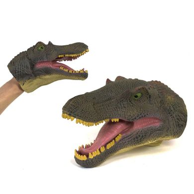 Резиновая реалистичная голова динозавра, одевается на руку, X309