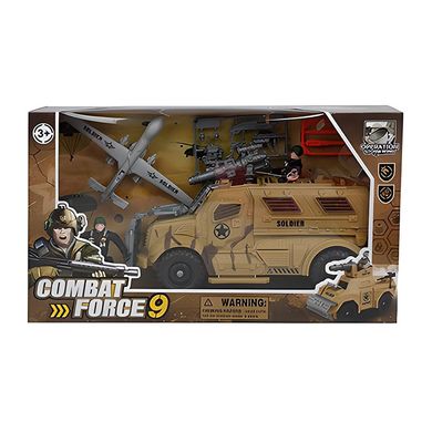 Броньовик - Військовий ігровий набір із солдатиком, і безпілотником - іграшка стріляє дротиками,  C3109-12