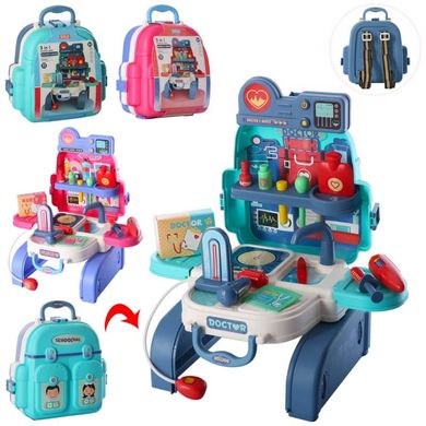 Фото товара - Детский набор врача в рюкзачке с тонометром, в версиях для мальчиков и для девочек,  8113AP-BP