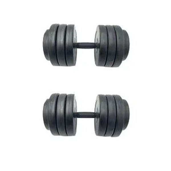 Разборные гантели Newt Rock Pro 2 &times; 19 кг &ndash; композитные в пластиковой оболочке для домашних тренировок -   NE-PL-G-019-2 - изображение