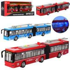 Моделі машинок - фото Іграшкова модель тролейбуса - 44 см, з інерцією і відкриваються дверима  - замовити за низькою ціною Моделі машинок в інтернет магазині іграшок Сончік