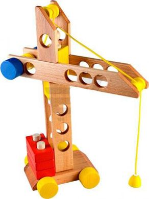 Деревянная игра для малышей конструктор - подъемный кран, Руди Ду-11