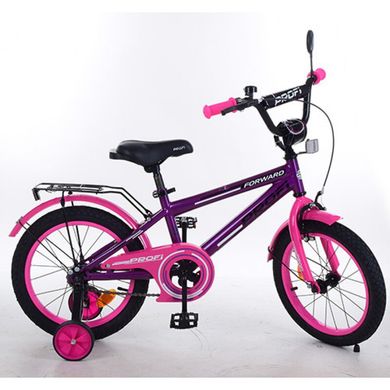 Фото товару Дитячий двоколісний велосипед PROFI 16 дюймів для дівчинки фіолетово - рожевий, T1677 Forward,  T1677