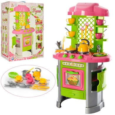 Фото товара - Детская игрушечная кухня с набором посуды, высота 81 см, ТехноК 0915 tex