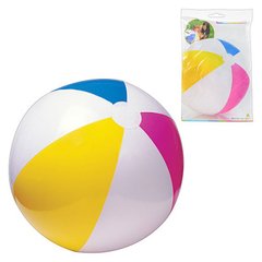 Пляжні м'ячі, іграшки - фото Надувний м'яч пляжний або ігровий, мікс кольорів, 59030