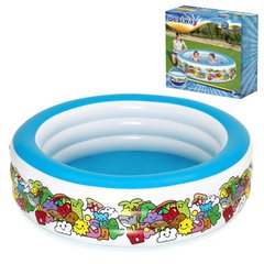 Фото товару Дитячий круглий надувний басейн, зі звірятами - емоджі великий, Besteway 51122