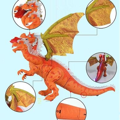 Іграшка дракон інтерактивний - ходить, звукові і світлові ефекти, 6653,  6653