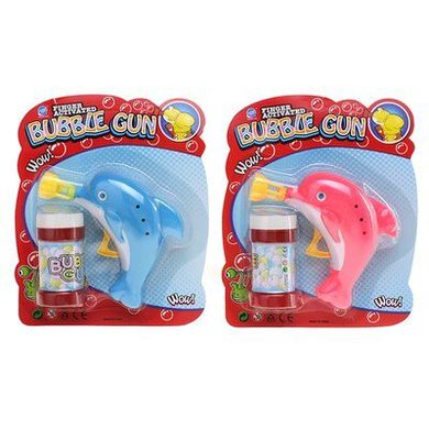 Фото товару Дитячі мильні бульбашки. Пістолет з мильними бульбашками "Морські жителі" - дельфін, 9907,  9907