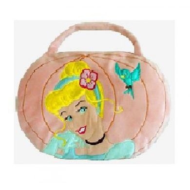 Фото товара - Детская мягкая игрушка сумочка подушка 2 в 1 розовая принцесса 15084,  15084