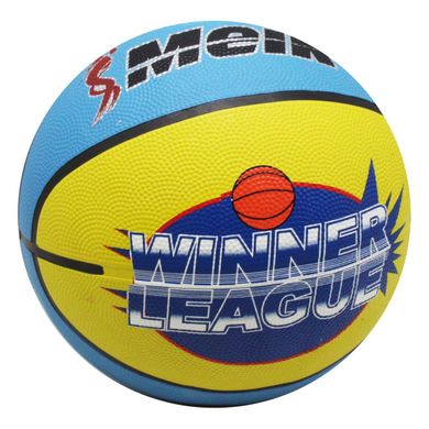 Фото товару М'яч для гри в баскетбол (розмір 7), жовто-блакитний,  BB0102