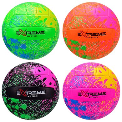 Фото товару М'яч волейбольний, стандартний розмір, поліуретан, яскраві кольори, Extreme motion VB2125