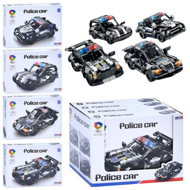 47001 - Набір поліцейських машинок - конструктор - 4 види. у коробці від 225 деталей