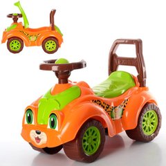 Машинка для катания малышей оранжевая, с мордочкой зайчика, ТехноК 3268