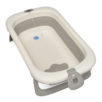 El Camino ME 1106 - Складна силіконова ванна для купання немовлят, з вбудованим термометром для води