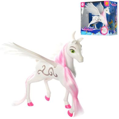 Фото товара - Детская игрушка Лошадь с крыльями, белый Пегас, 23 см, Defa 8325