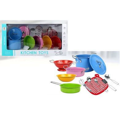Фото товару Набір іграшкового посуду з кухонними інструментами - 12 предметів,  988-B7