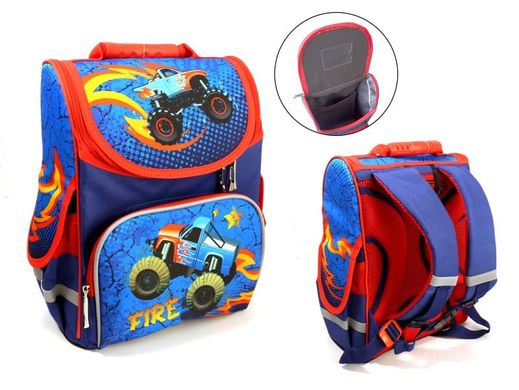 Ранець (шкільний рюкзак на 1-3 клас) - для хлопчика - машинка - позашляховик,  988920