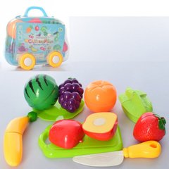 Игровой набор продукты на липучке - фрукты на липучках,  в чемодане, 335-02