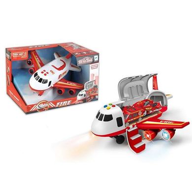 Фото товару Ігровий набір - Вантажний літак з пожежною технікою, 660A-243,   660A-243