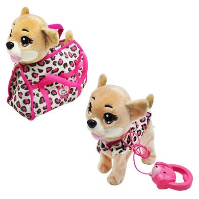 CHL212R - Іграшкове щеня чихуахуа в сумочці, собачка вміє ходити на повідку