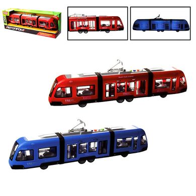 Модель трамвая - две кабины и один вагон, звуковые эффекты, Автопром  7955AB