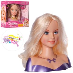 Головы для причесок и макияжа - фото Кукла голова для причесок, с заколочками, высота 20 см