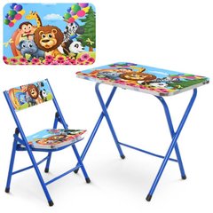Детская мебель - фото Набор детской складной мебели (столик, стульчик) со зверушками