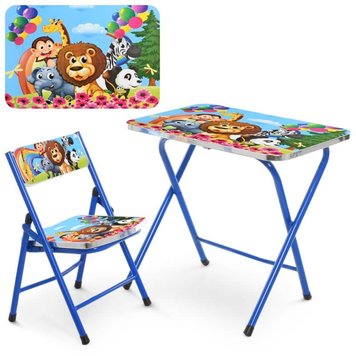 Bambi (Бамбі) A19-ZOO - Набір дитячої складних меблів (столик, стільчик) зі звірятами
