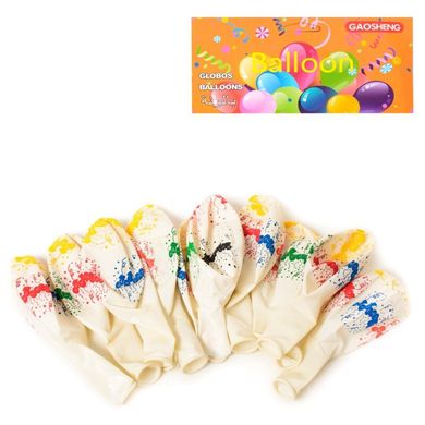 Фото товару Набір надувних кульок (10 шт.), з малюнком, 13 см, MET10017,  MET10017