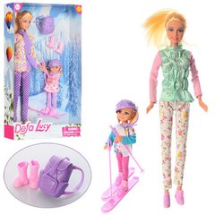 Лялька , з донькою на лижах, Defa 8356