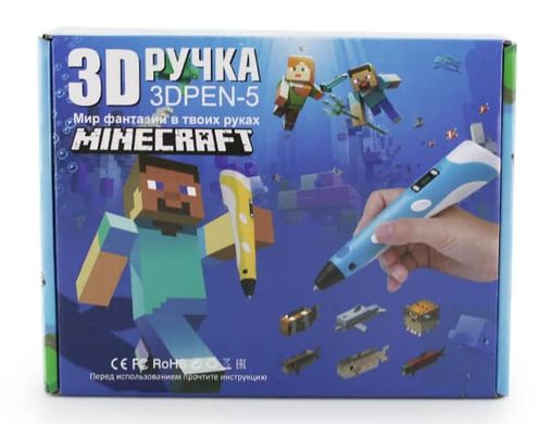 Фото товару 3D ручка Для створення власних іграшок, з героями Minecraft,  W9910