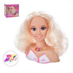 Манекен - голова - кукла с длинными волосами для причесок, с аксессуарами, Limo Toy 2312-3