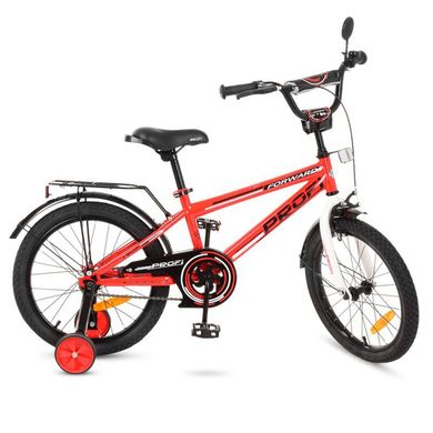 Фото товара - Детский двухколесный велосипед 18 дюймов, красный, T1875, Profi T1875