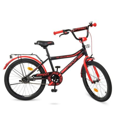 Детский двухколесный велосипед PROFI 20 дюймов для мальчика (красно-черный),Top Grade, Y20107