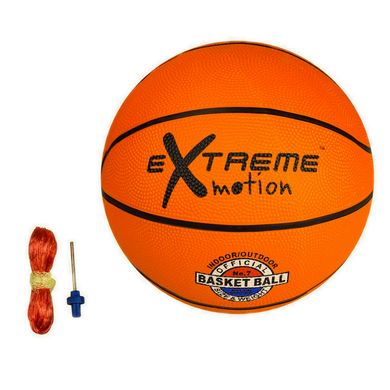 Фото товара - Резиновый Мяч для игры в баскетбол (размер 7), Extreme motion BB20102