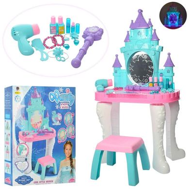 Фото товару Трюмо іграшкове для дівчаток, зі стільчиком, у вигляді замку,  661-127